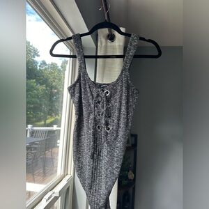 Express black and white bodysuit